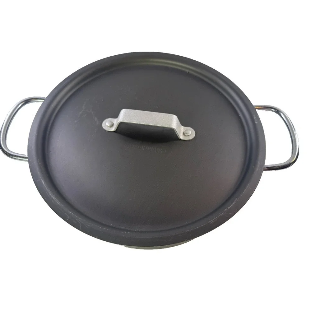 Vtg Commercial Calphalon 5003 3 QT Hard Anodized Sauté Pan w Lid 10